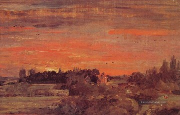  Constable Malerei - OstBergholt Pfarramt romantische John Constable